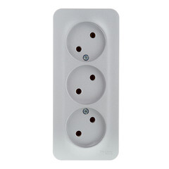 Розетка Systeme Electric Blanca накладная алюминий (BLNRA000313) - фото 1