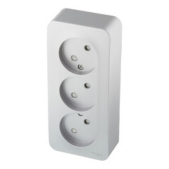 Розетка Systeme Electric Blanca накладная алюминий со шторками (BLNRA001313) - фото 2