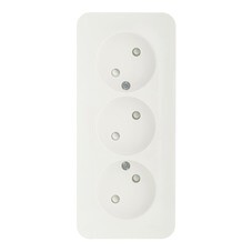 Розетка Systeme Electric Blanca накладная молочная со шторками (BLNRA001312)
