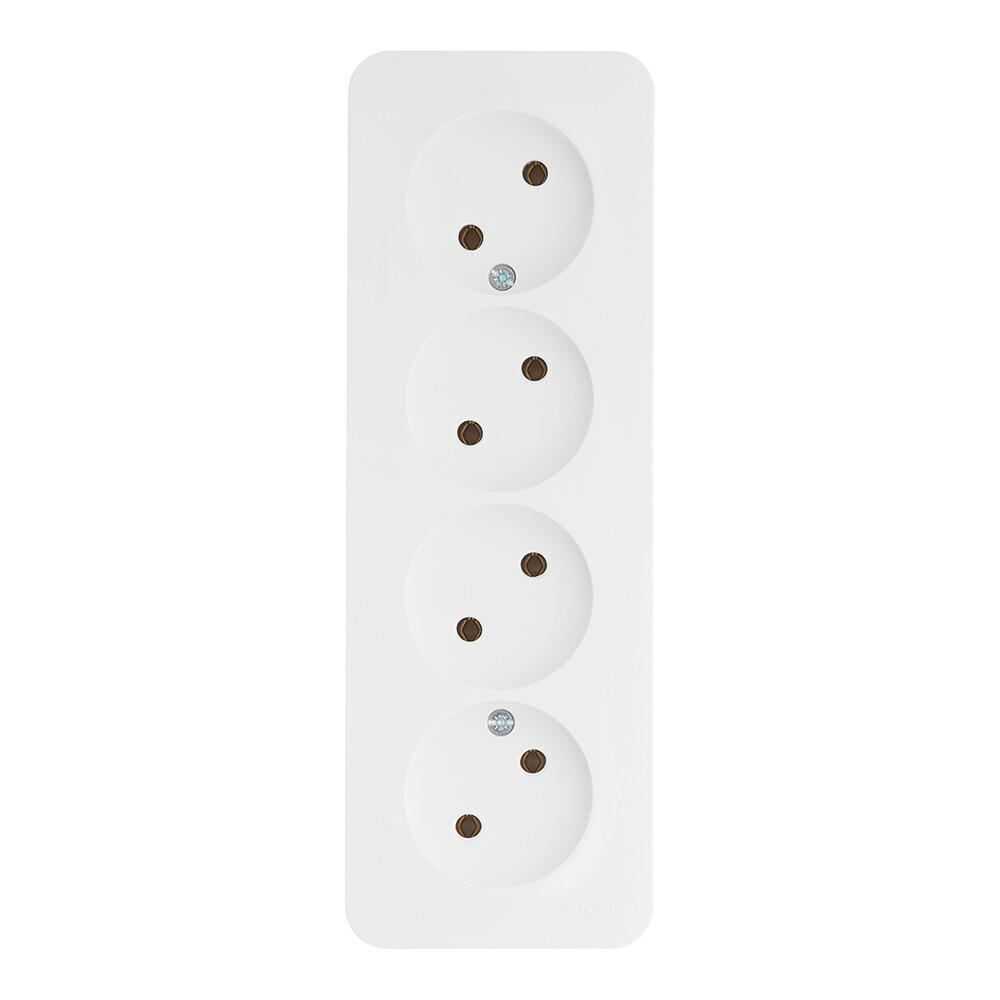 Изображение товара Розетка Systeme Electric Blanca накладная белая 4 гнезда IP20 для сухих помещений