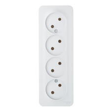 Розетка Systeme Electric Blanca накладная алюминий (BLNRA000413)