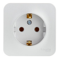 Розетка Systeme Electric Blanca накладная алюминий (BLNRA010113)