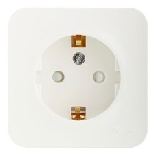 Розетка Systeme Electric Blanca накладная молочная со шторками (BLNRA011112)