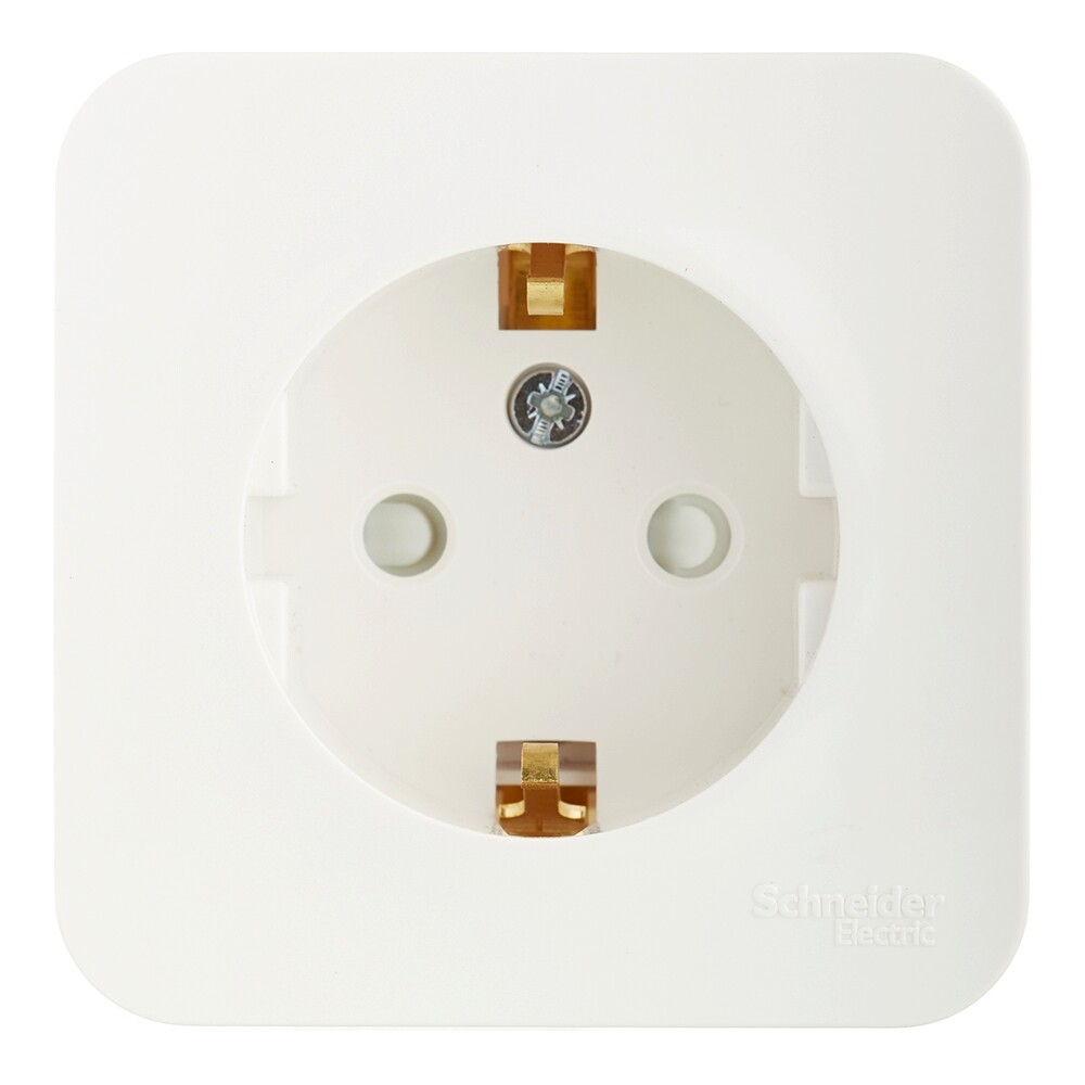 Изображение товара Розетка Systeme Electric Blanca накладная молочная со шторками (BLNRA011112)