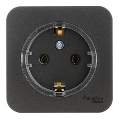 Изображение товара Розетка Systeme Electric Blanca накладная антрацит компакт (BLNRA110116)