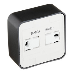 Розетка Systeme Electric Blanca накладная антрацит компакт (BLNRA110116) - фото 3