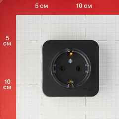 Розетка Systeme Electric Blanca накладная антрацит компакт (BLNRA110116) - фото 2