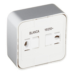 Розетка Systeme Electric Blanca накладная алюминий компакт (BLNRA110113) - фото 2