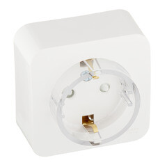 Розетка Systeme Electric Blanca накладная белая со шторками компакт (BLNRA111111) - фото 2