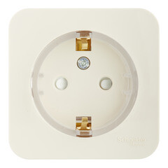 Изображение товара Розетка Systeme Electric Blanca накладная бежевая со шторками компакт (BLNRA111117)