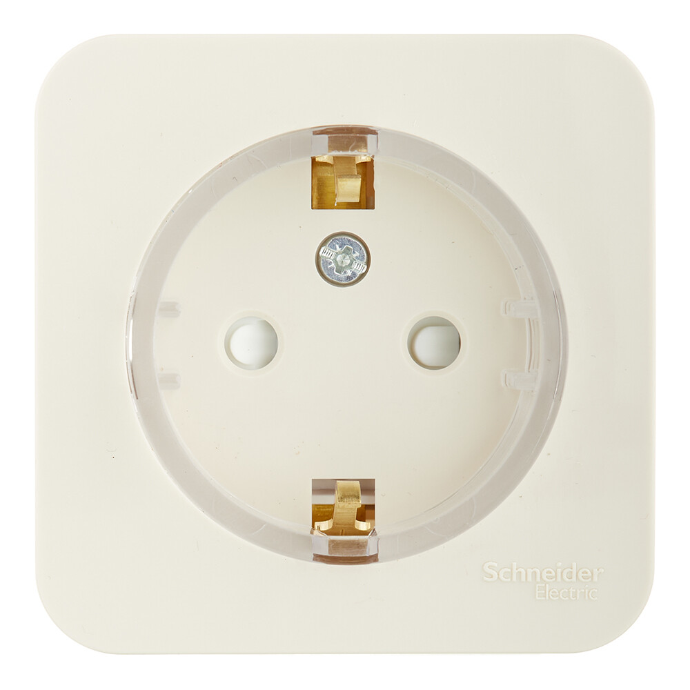 Изображение товара Розетка Systeme Electric Blanca накладная бежевая со шторками компакт (BLNRA111117)