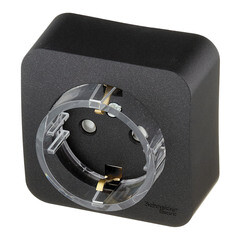 Розетка Systeme Electric Blanca накладная антрацит со шторками компакт (BLNRA111116) - фото 3