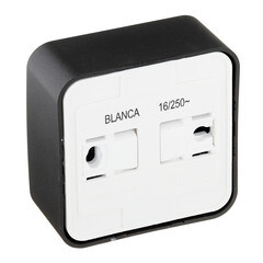 Розетка Systeme Electric Blanca накладная антрацит со шторками компакт (BLNRA111116) - фото 4