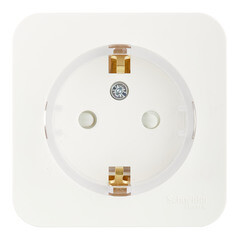 Розетка Systeme Electric Blanca накладная молочная со шторками компакт (BLNRA111112) - фото 1