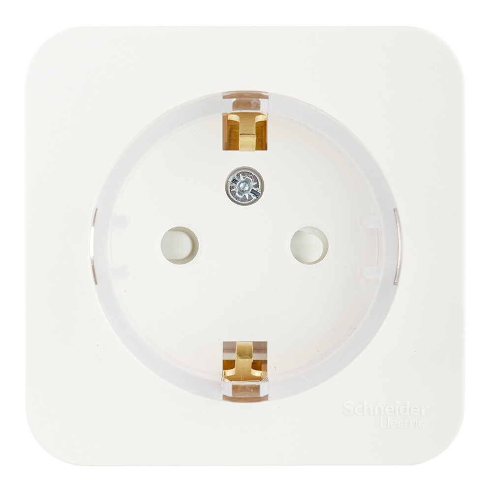 Изображение товара Розетка Systeme Electric Blanca с шторками 1 гнездо для сухих помещений 65x65 мм