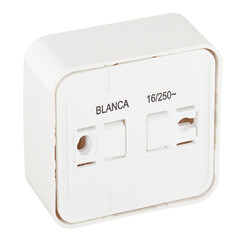 Розетка Systeme Electric Blanca накладная молочная со шторками компакт (BLNRA111112) - фото 2