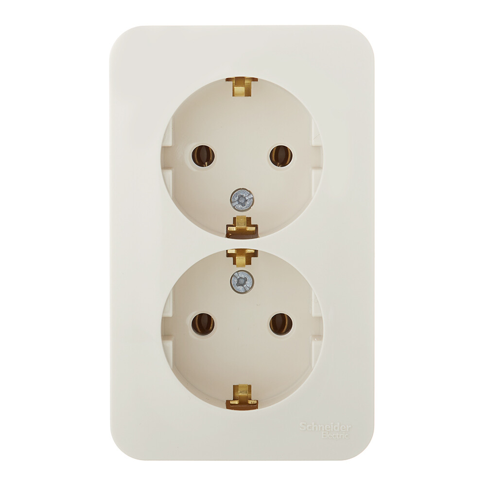 Изображение товара Розетка Systeme Electric Blanca BEЖЕВАЯ накладная с 2 гнездами IP20 для сухих помещений