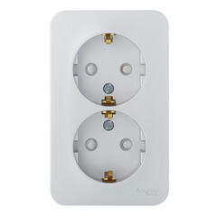 Изображение товара Розетка Systeme Electric Blanca накладная алюминий со шторками (BLNRA011213)