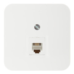 Розетка телефонная Systeme Electric Blanca накладная белая (BLNIA011001) - фото 1