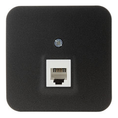 Розетка телефонная Systeme Electric Blanca накладная антрацит (BLNIA011006) - фото 1