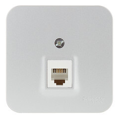 Изображение товара Розетка телефонная Systeme Electric Blanca накладная алюминий (BLNIA011003)