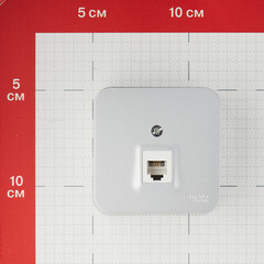 Розетка телефонная Systeme Electric Blanca накладная алюминий (BLNIA011003) - фото 2