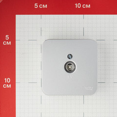 Розетка телевизионная Systeme Electric Blanca накладная алюминий (BLNTA000013) - фото 4