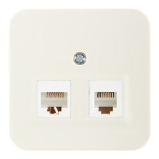 Розетка компьютерная Systeme Electric Blanca накладная бежевая 2хRJ45 (BLNIA045457)