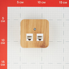 Розетка компьютерная Systeme Electric Blanca накладная ясень 2хRJ45 (BLNIA045455) - фото 3
