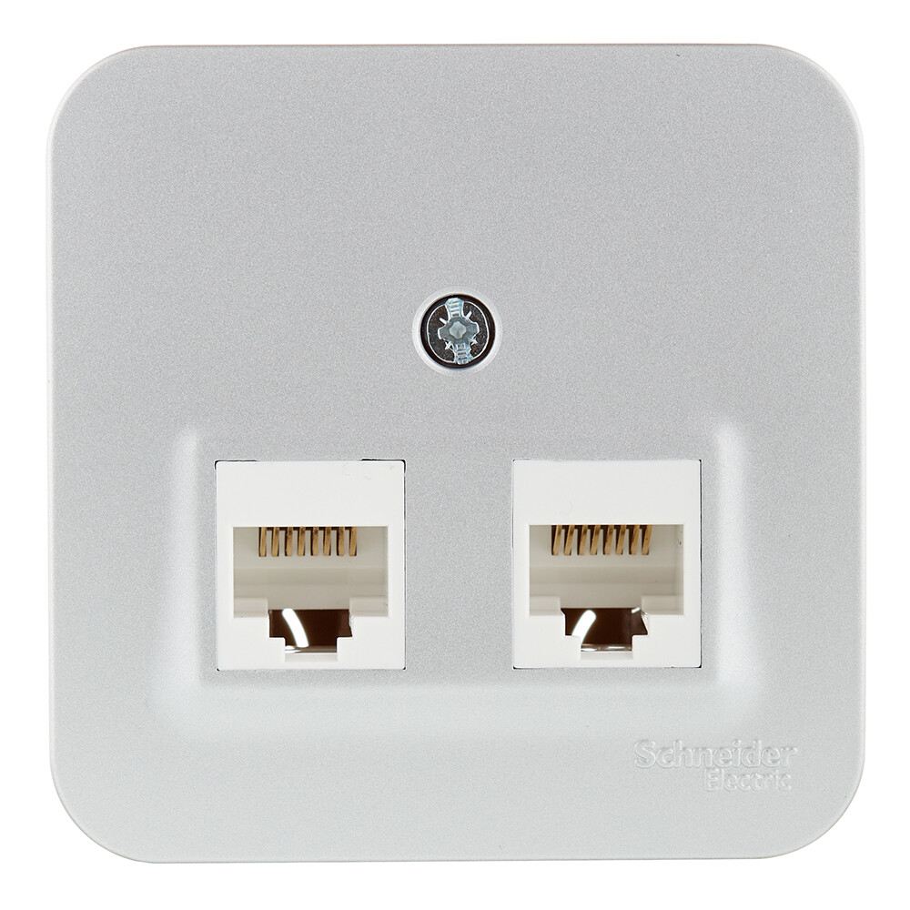 Изображение товара Розетка компьютерная Systeme Electric Blanca 2хRJ45 накладная
