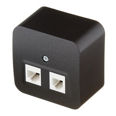 Розетка компьютерная/ телефонная Systeme Electric Blanca накладная антрацит RJ11/ RJ45 (BLNIA045116) - фото 4
