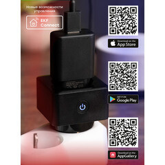 Умная розетка EKF Connect (RCS-2-WF) черная с заземлением - фото 2