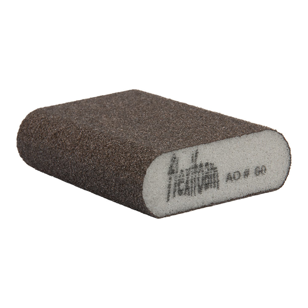Изображение товара Брусок шлифовальный Flexifoam Round Block 98х69х26мм Р60 влагостойкий скошенный