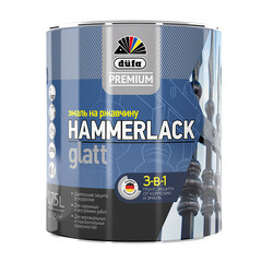 Эмаль по ржавчине 3в1 Dufa Premium Hammerlack зеленый мох RAL 6005 глянцевая 0,75 л