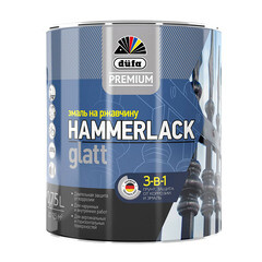 Эмаль по ржавчине 3в1 Dufa Premium Hammerlack белая RAL 9010 глянцевая 0,75 л - фото 2