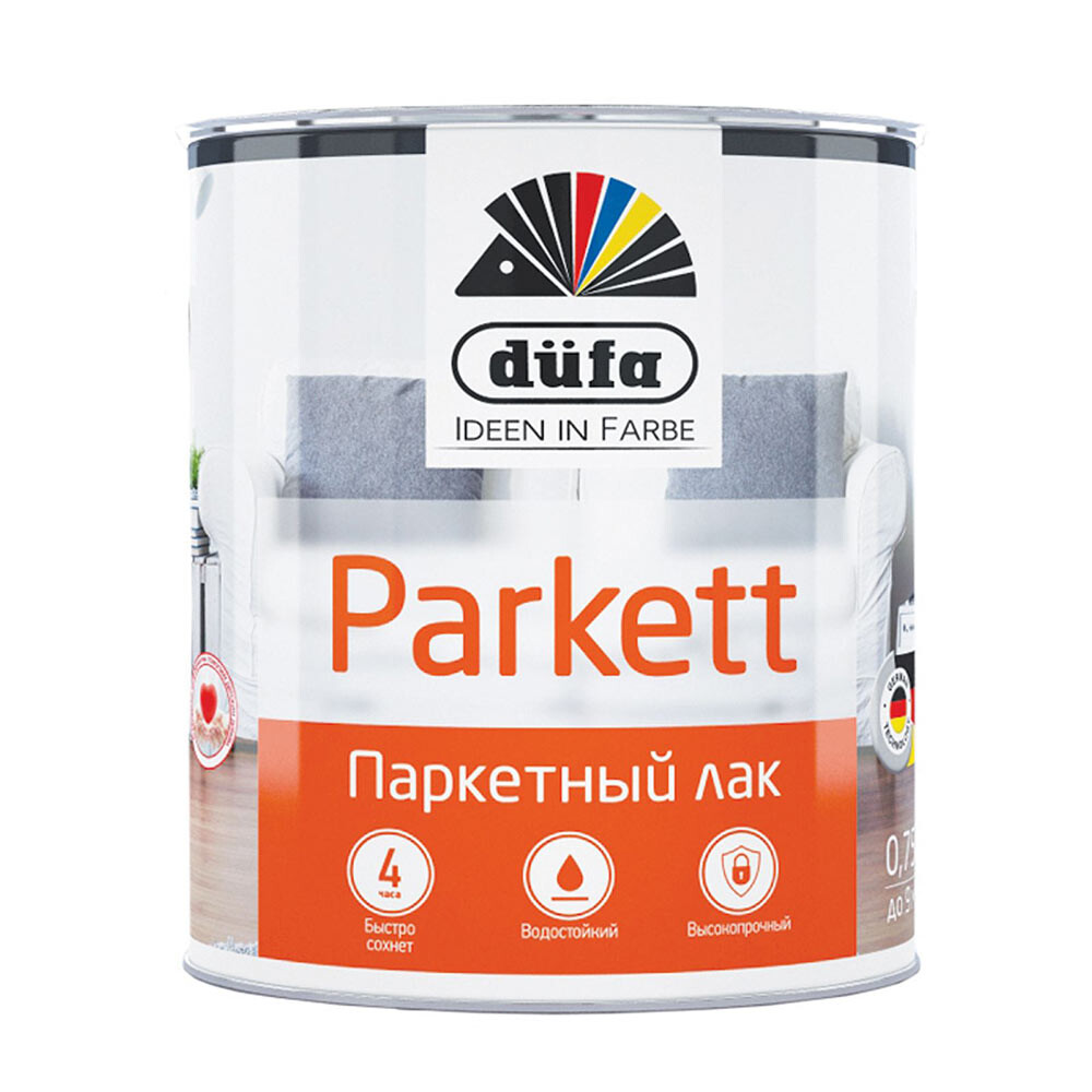 Изображение товара Глянцевой алкидно-уретановый паркетный лак Dufa Parkettlack 0,75 л бесцветный