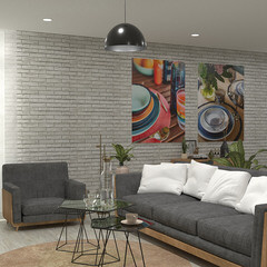 Искусственный камень Monte Alba Лофт белый (64 шт.=1,04 кв.м) - фото 7