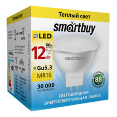 Лампа светодиодная Smartbuy 12 Вт GU5.3 рефлектор 3000К