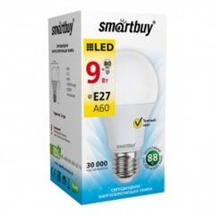 Лампа светодиодная Smartbuy 9 Вт E27 груша A60 3000К