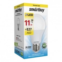 Лампа светодиодная Smartbuy 11 Вт E27 груша А60 3000К 220 В