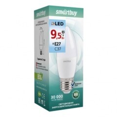 Лампа светодиодная Smartbuy 9,5 Вт E27 свеча C37 4000К