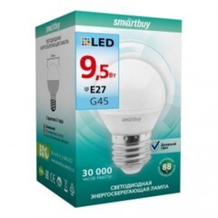 Лампа светодиодная Smartbuy 9,5 Вт E27 шар G45 4000К