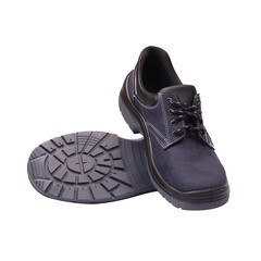 Полуботинки рабочие кожаные с защитным подноском и стелькой размер 43 синие Operator Классика (Пол 077/43) - фото 3