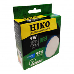 Лампа светодиодная HIKO 9 Вт GX53 таблетка 4000K 260 В (B38300-GX53)