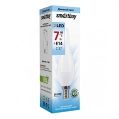 Лампа светодиодная Smartbuy 7 Вт E14 свеча на ветру C37 3000К матовая