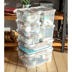 Контейнер для хранения Econova Grand Box (433224214) 290х190х180 мм 6,65 л с замком и органайзером - фото 2