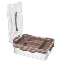 Контейнер для хранения Econova Grand Box (433224314) 390х290х124 мм 10 л с замком и органайзером - фото 4