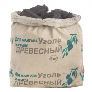 Древесный уголь 5 кг берёзовый — купить в Санкт-Петербурге: цена за ...