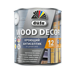 Антисептик Dufa Wood Decor кроющий декоративный для дерева база 1 белый 0,9 л - фото 2