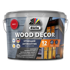 Антисептик Dufa Wood Decor кроющий биозащитный для дерева база 3 бесцветный 8,1 л - фото 2